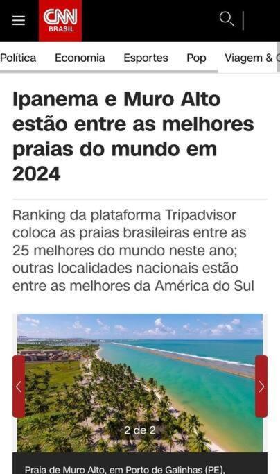 Apt Beira Mar Em Muro Alto Ao Lado Do Nanai Porto de Galinhas Luaran gambar